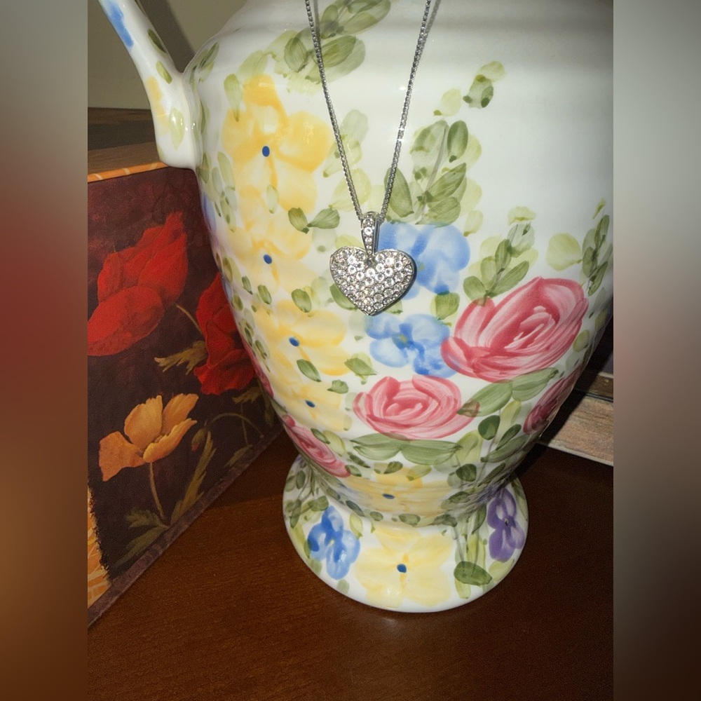 Swarovski Silver Heart Necklace - Picture 2 of 4